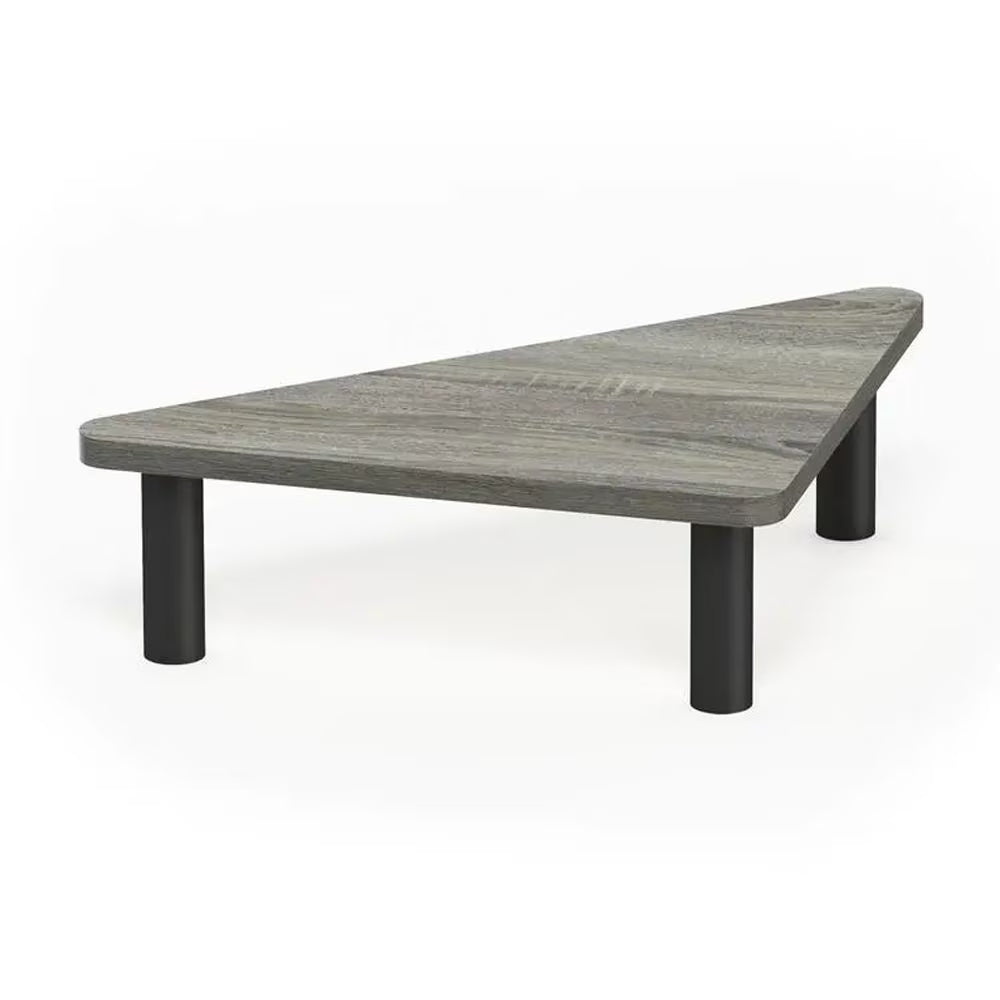 Turn-N-Tube Corner Monitor Riser Stand, French Oak Grey/Black