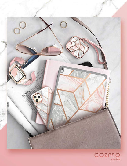 Cosmo Series Case Designed for Airpods 2Nd Generation/1St Generation, 360° Protective Stylish Marble Airpods Case Cover Compatible with Apple Airpods 1St/2Nd (Marble)